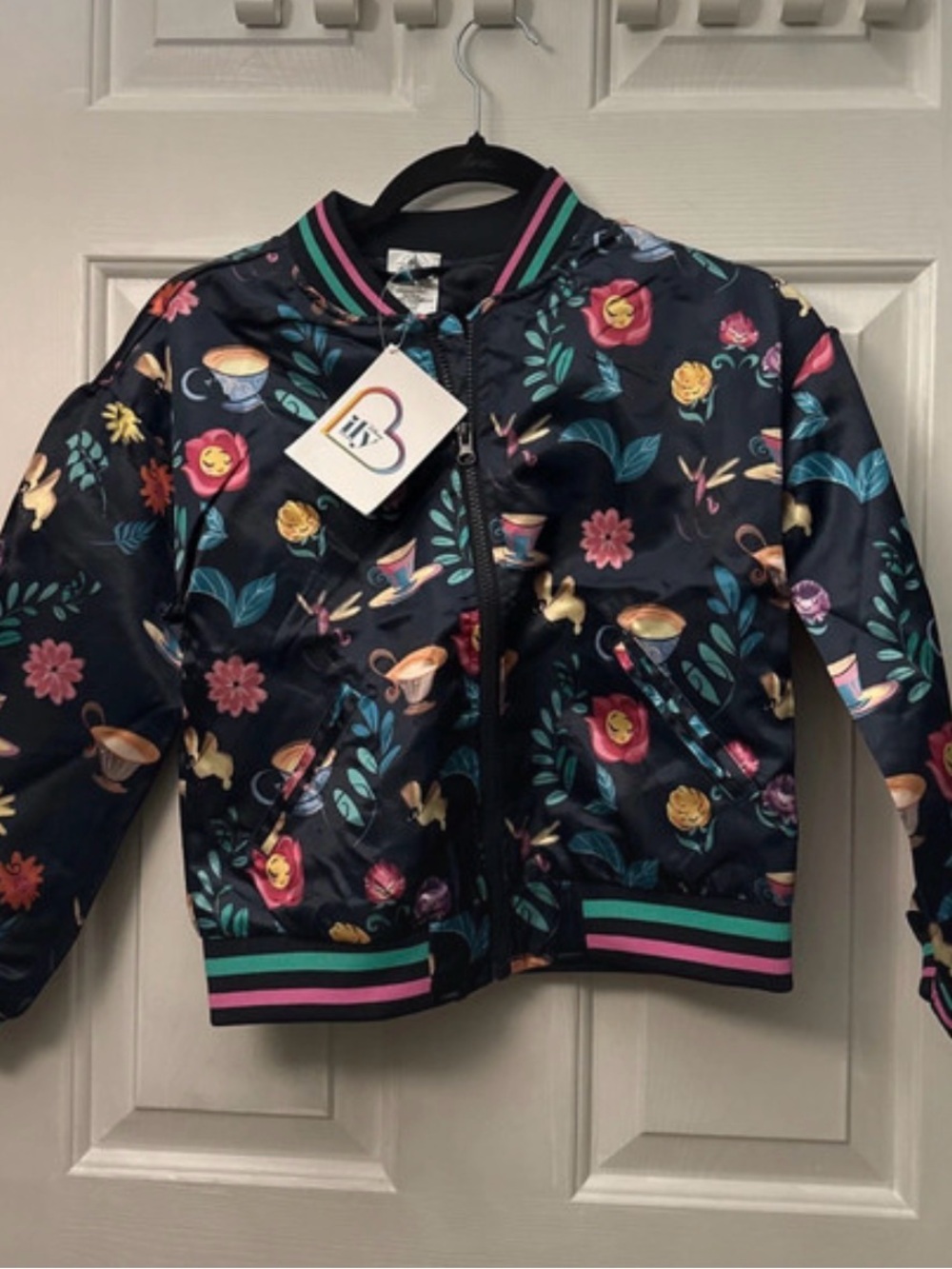 NEW Disney Ily 4EVER The Mad Tea Party Teacups Jacket Girls Size 7/8